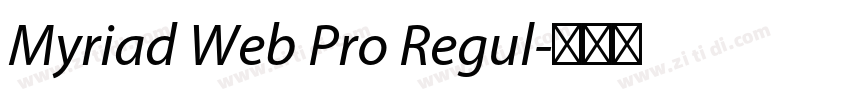 Myriad Web Pro Regul字体转换